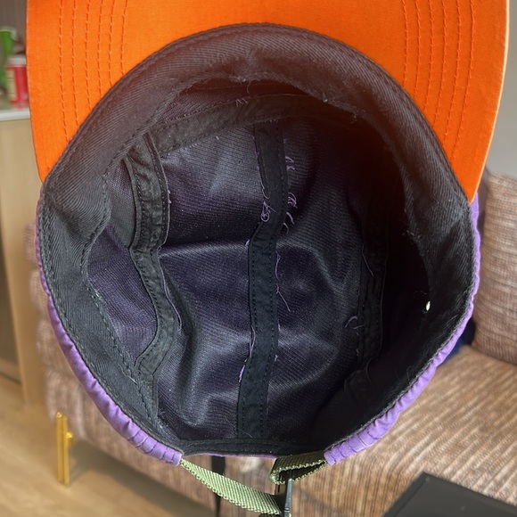 Supreme Camp Cap Purple / Orange Brim Red Box Logo - Picture 6 of 7